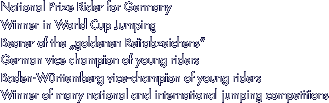 National Prize Rider for Germany